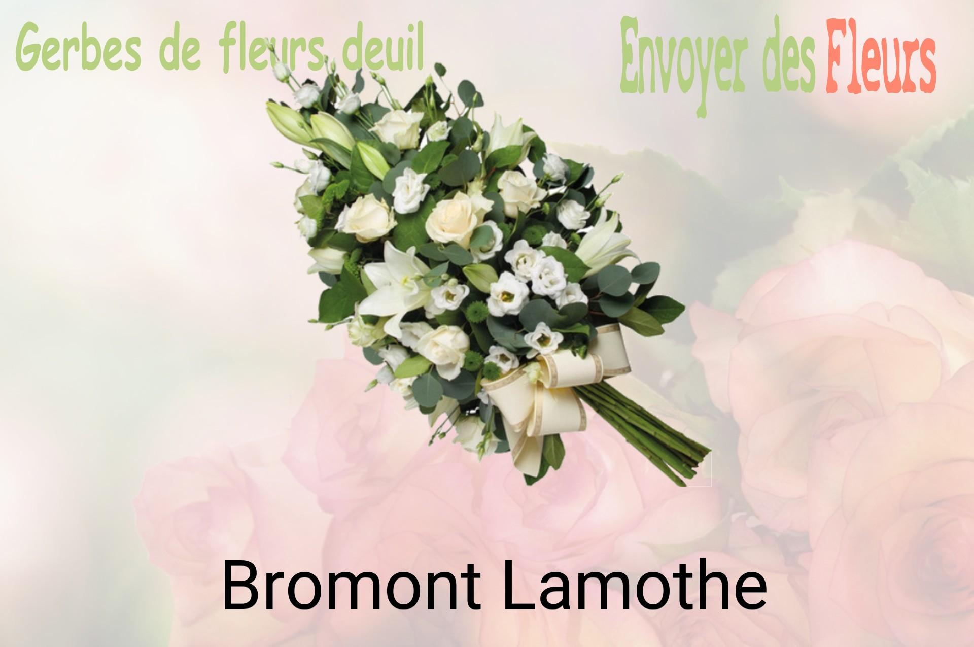 Gerbe de fleurs de deuil livrée à Bromont-Lamothe